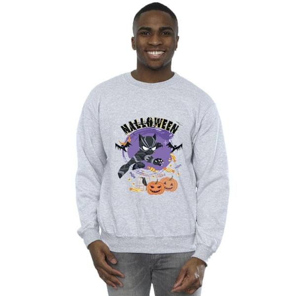 Marvel Herr Svart Panter Halloween Sweatshirt S Sports Grey Sports Grey S