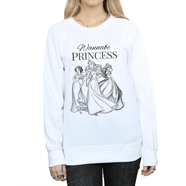 Disney Princess Womens/Ladies Wannabe Princess Sweatshirt XXL W White XXL