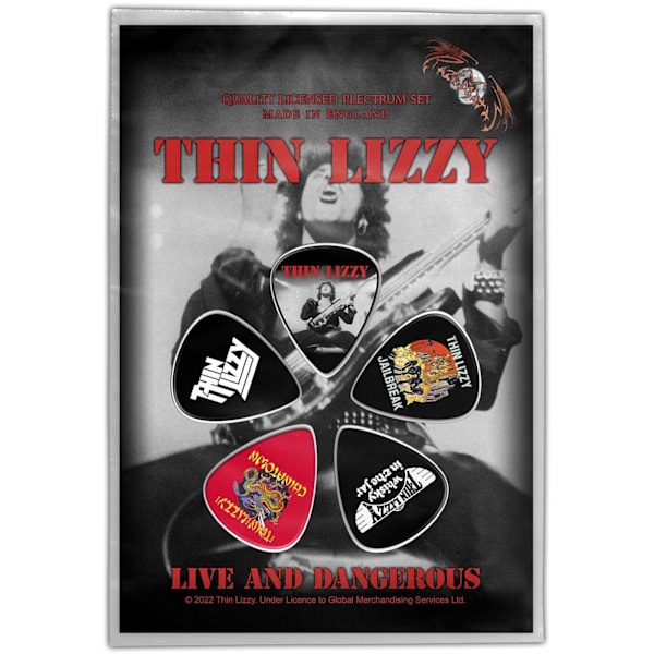 Thin Lizzy Live & Dangerous Plectrum (5-pack) One Size Multi Multicoloured One Size