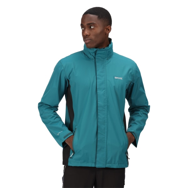 Regatta Great Outdoors Mens Outdoor Classic Matt Hooded Waterpr Pacific Green/Black M