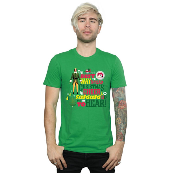 Elf Mens Christmas Cheer T-Shirt L Irish Green Irish Green L