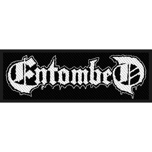 Entombed Woven Logo Patch One Size Svart/Vit Black/White One Size