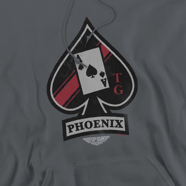 Top Gun: Maverick Herr Phoenix Anropssignal Hoodie S Kolgrå Charcoal S