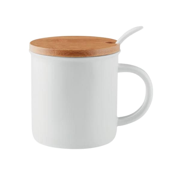 MidOcean Kenya Bambu 380ml Mugg & Sked Set One Size Vit White One Size