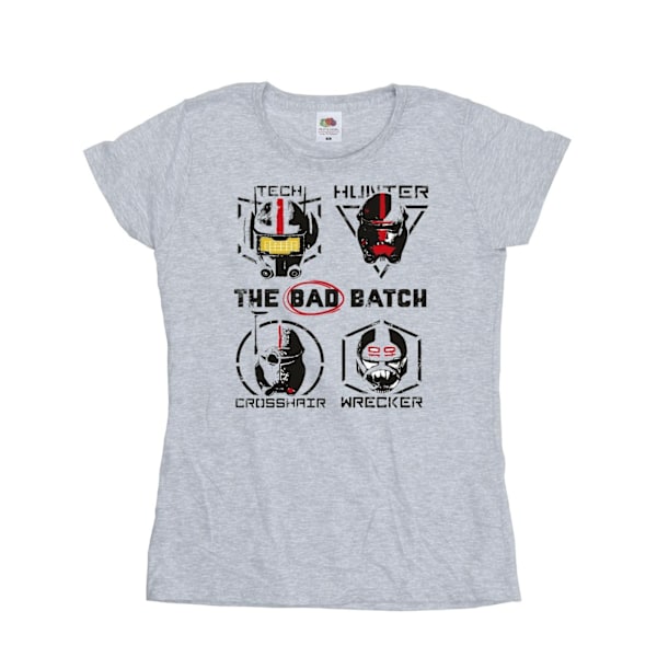 Star Wars: Bad Batch Damkläder/Dam Clone Force 99 Bomull T-Shir Sports Grey XXL