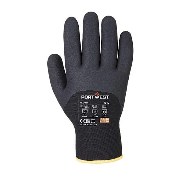 Portwest Unisex Adult A146 Arctic Vinterhandskar L Svart Black L