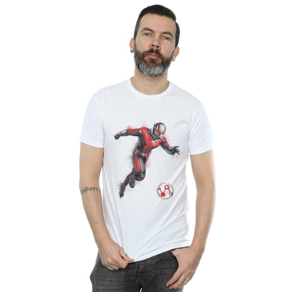 Marvel Mens Avengers Endgame Painted Ant-Man T-shirt L Vit White L