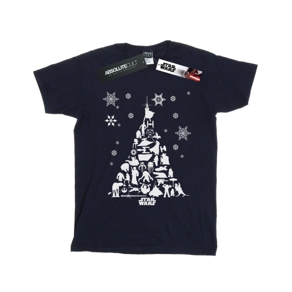 Star Wars Boys Christmas Tree T-Shirt 12-13 år Marinblå Navy Blue 12-13 Years