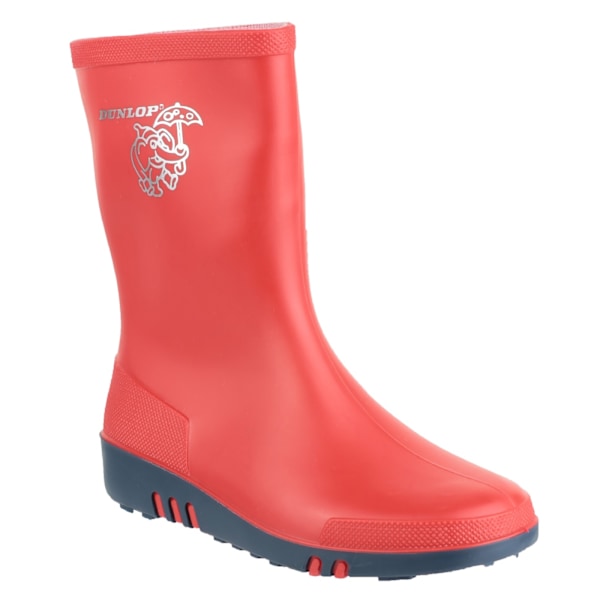 Dunlop Unisex Mini Elephant Wellington Boots för barn 25 EUR R Red/Blue 25 EUR