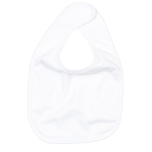 Babybugz Baby Plain Bib One Size Vit White One Size