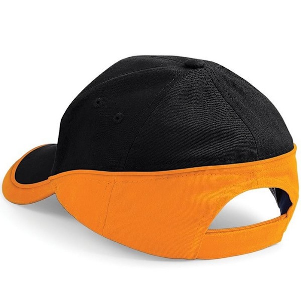 Beechfield Unisex Teamwear Competition Cap Baseball / Headwear Black/Orange One Size