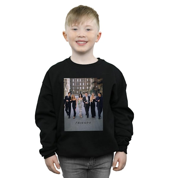 Friends Boys Champagne And Flowers Sweatshirt 12-13 År Svart Black 12-13 Years