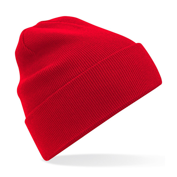 Beechfield Original Cuffed Organic Cotton Beanie One Size Class Classic Red One Size