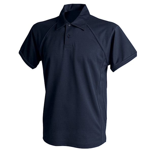 Finden & Hales Herr Piped Performance Polo Shirt 3XL Marinblå Navy 3XL