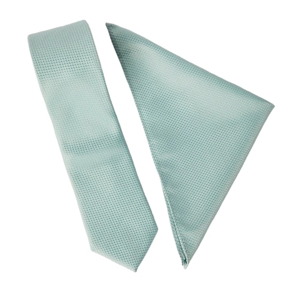 Burton Herr Tie & Pocket Square Set med Mönster och Textur, En Storlek Sage One Size
