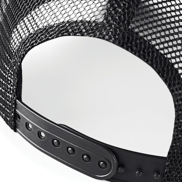 Beechfield Herr Halv Mesh Trucker Cap / Huvudbonad (2-pack) På Black One Size