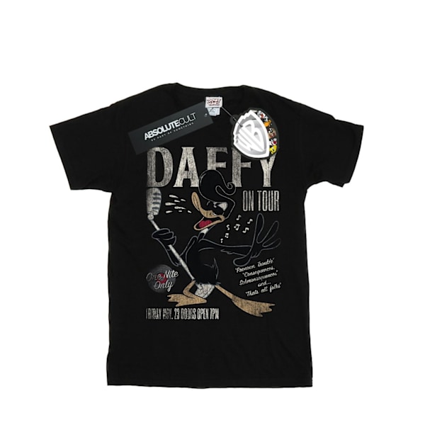 Looney Tunes Dam/Damer Daffy Duck Concert Bomull Boyfriend Black XXL