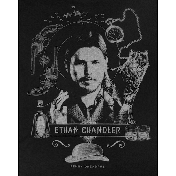 Penny Dreadful Officiell Herr Ethan Chandler T-shirt S Svart Black S