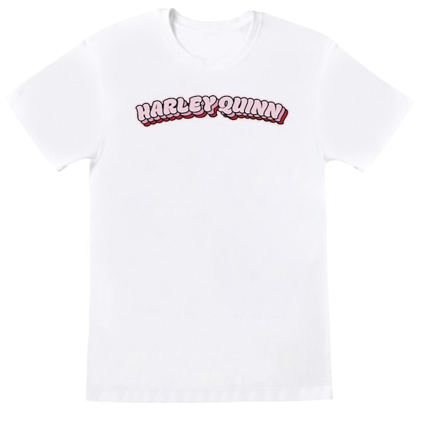 DC Comics Girls Batman Harley Quinn Logo Bomull T-shirt 9-11 år White 9-11 Years