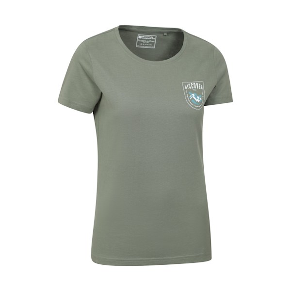 Mountain Warehouse Womens/Ladies Discover Oban Bomull T-shirt 8 Khaki Green 8 UK