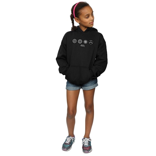 Fantastic Beasts Girls Circular Icons Hoodie 5-6 år Svart Black 5-6 Years