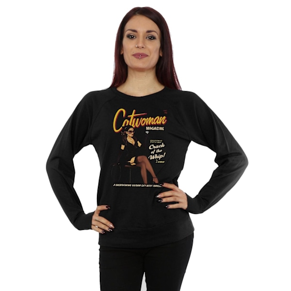 DC Comics Dam/Kvinnor Catwoman Bombshell Cover Sweatshirt M B Black M