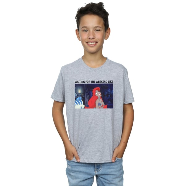 Disney Boys Den lilla sjöjungfrun som väntar på helgens T-shirt Black 7-8 Years