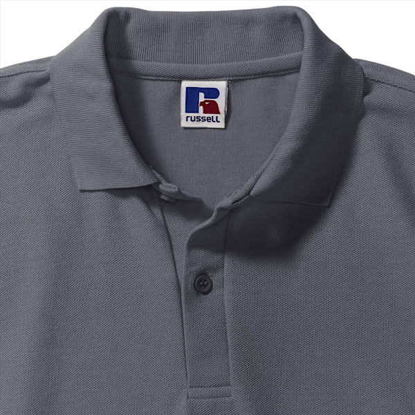 Russell Herr Classic Kortärmad Polycotton Pikétröja 2XL Convoy Grå Convoy Grey 2XL