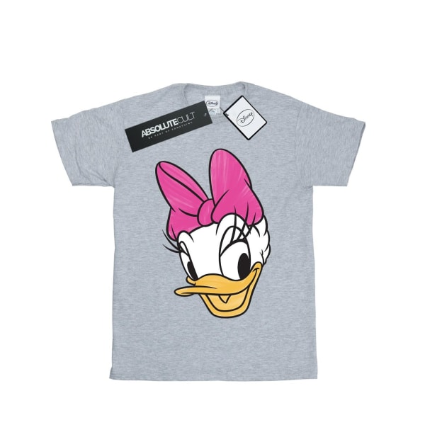 Disney Womens/Ladies Daisy Duck Head Painted Cotton Boyfriend T Sports Grey L