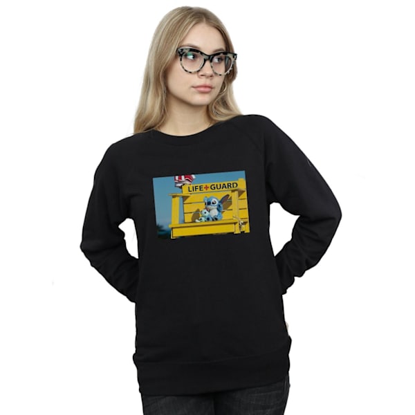 Disney Dam/Kvinnor Lilo Och Stitch Livräddare Sweatshirt L Svart Black L