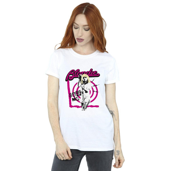 Blondie Dam/Kvinnor Call Me Bomull Boyfriend T-Shirt XL Vit White XL