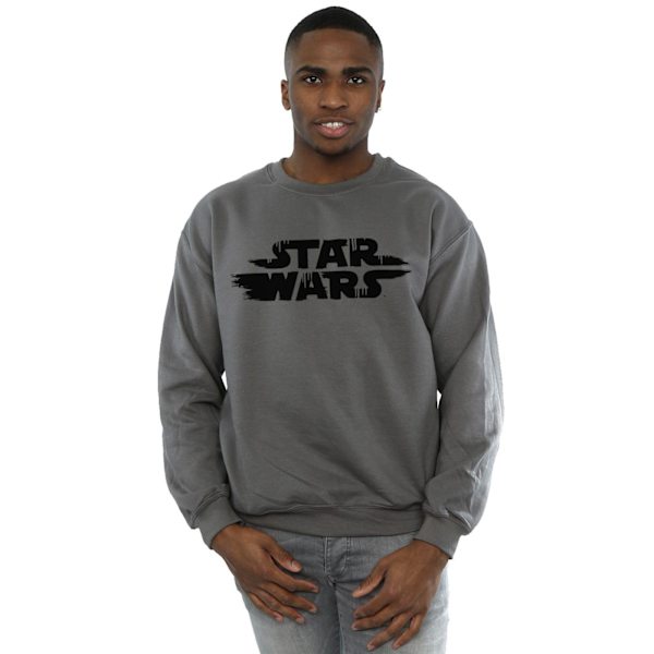 Star Wars Herr Rough Logo Sweatshirt M Charcoal Charcoal M