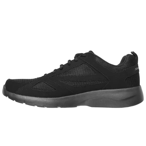 Skechers Herr Dynamight 2.0 Action Läder Memory Foam Snörning Black 7 UK