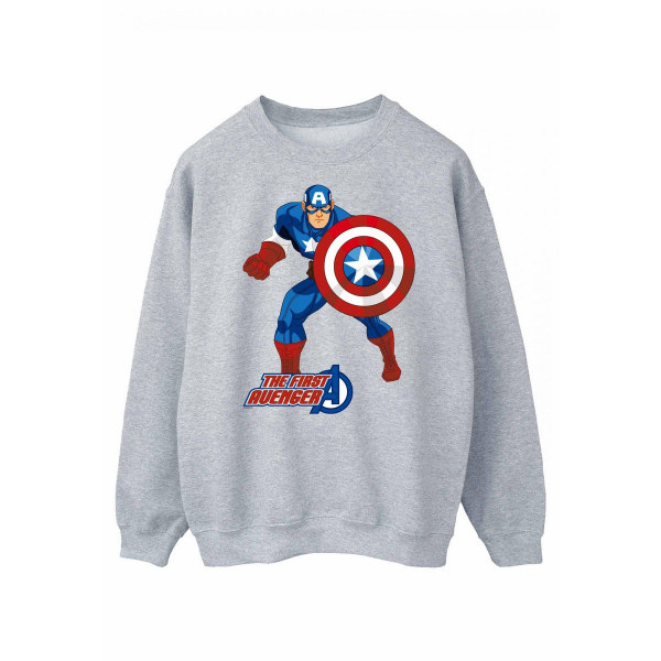 Captain America Womens/Ladies The First Avenger Sweatshirt XXL Sports Grey XXL
