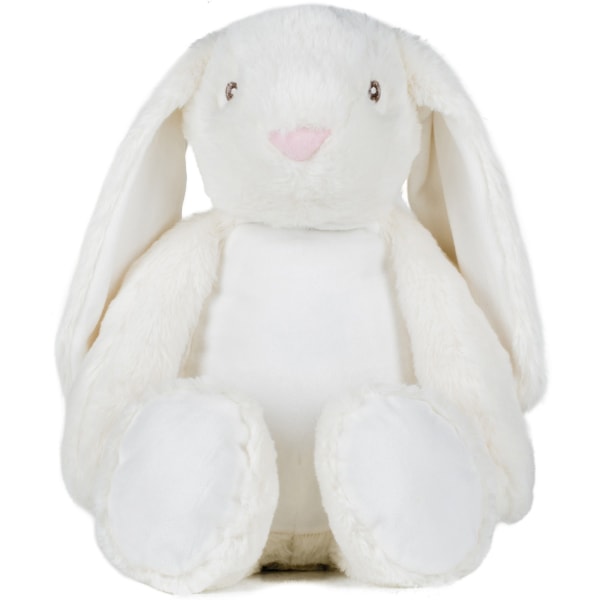 Mumbles för barn/barn Zippie Bunny mjuk plyschleksak One Size Cre Cream One Size