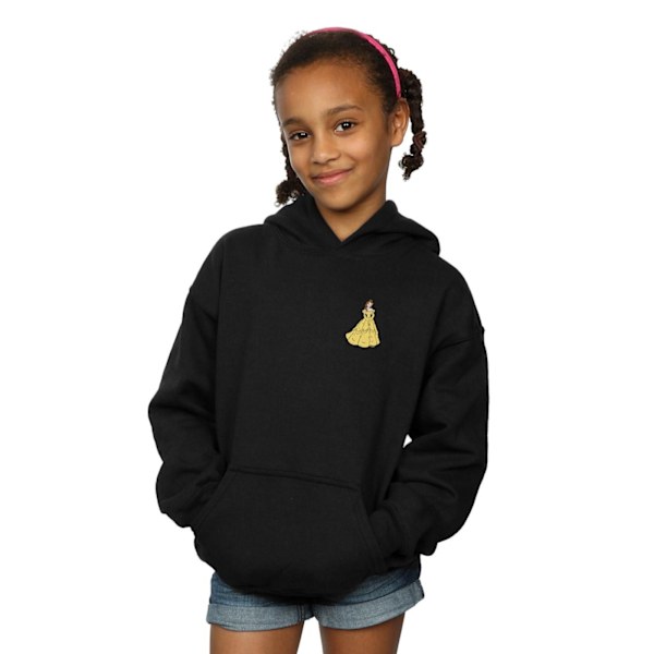 Disney Princess Girls Belle Bröst Hoodie 12-13 År Svart Black 12-13 Years