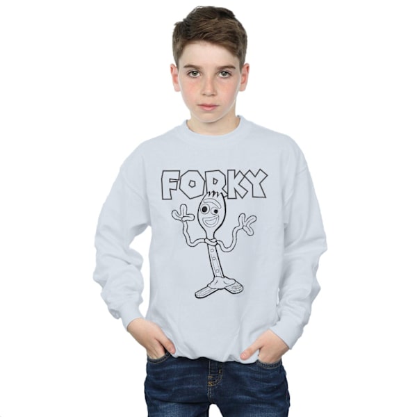 Disney Pojkar Toy Story 4 Forky Sweatshirt 7-8 År Vit White 7-8 Years
