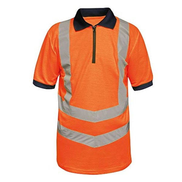 Regatta Herr Hi Vis Pro Reflective Work Polo Shirt S Orange/Nav Orange/Navy S