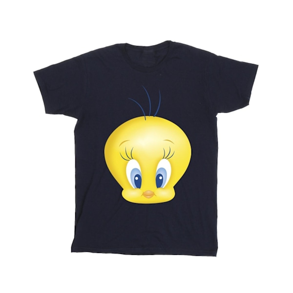 Looney Tunes Girls Tweety Face Bomull T-shirt 5-6 år Marinblå Navy Blue 5-6 Years