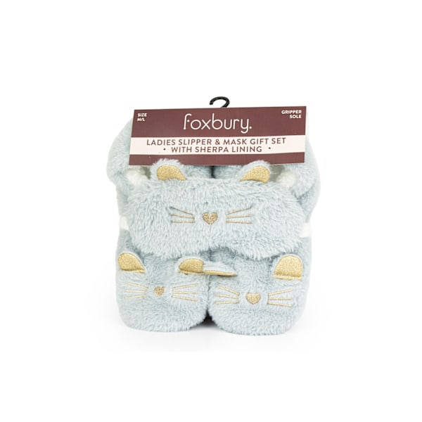 Foxbury Damtofflor & Mask Set för Kvinnor/Damer M/L Grå Grey M/L