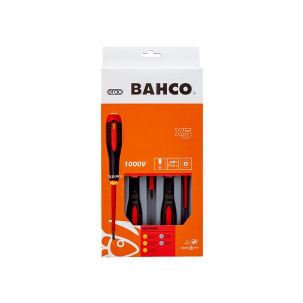 Bahco Be-9882s Ergo Vde Isolerad Skruvmejselset, 5 Delar En Multi Colour One Size