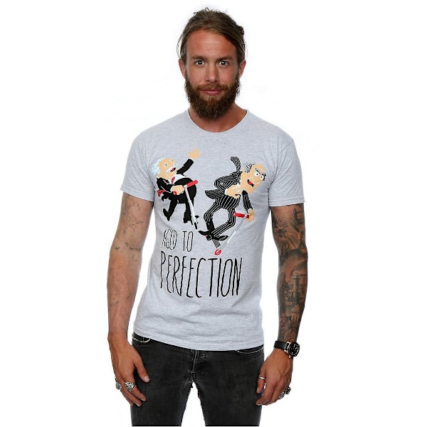 The Muppets Mens Aged To Perfection Heather T-Shirt XXL Grå Grey XXL