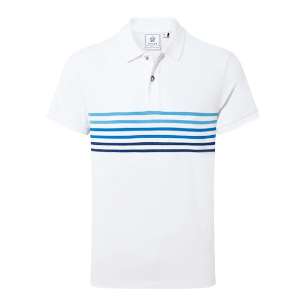 TOG24 Herr Bolton Randig Poloskjorta XL Optic White Optic White XL