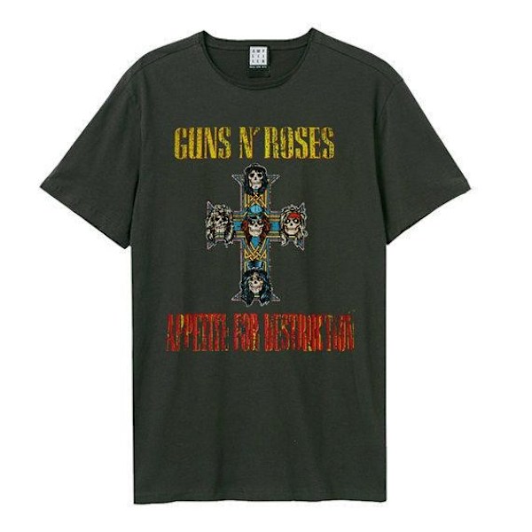 Amplified Unisex Adult Appetite For Destruction World Tour Guns Charcoal S