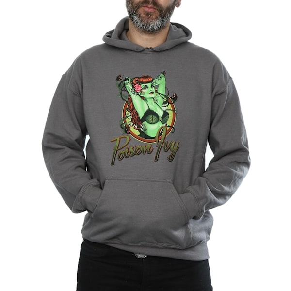DC Comics Herr DC Bombshells Poison Ivy Badge Hoodie M Charcoal Charcoal M