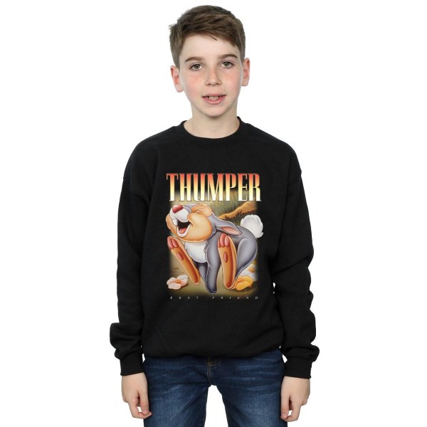 Disney Boys Bambi Thumper Montage Sweatshirt 5-6 år Svart Black 5-6 Years