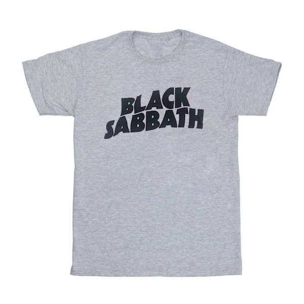 Black Sabbath Unisex Adult Wavy Cotton Logo T-Shirt XL Grå Grey XL