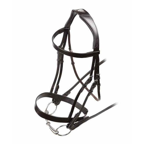 Velociti Hunter Läder Häst Cavesson Bridle X Full Havana Havana X Full