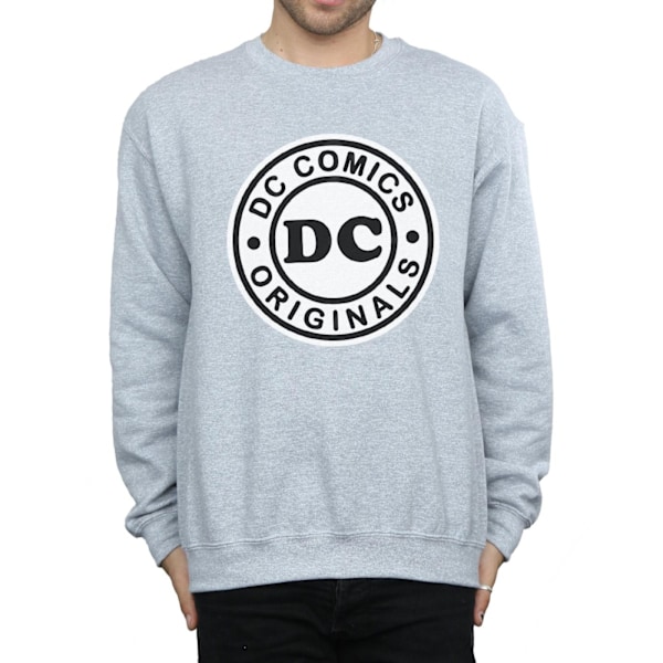 DC Comics Herr DC Originals Logotyp Sweatshirt XXL Sports Grey Sports Grey XXL