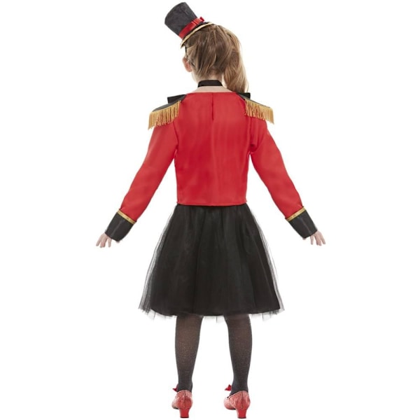 Smiffys Flickor Deluxe Cirkusdirektör Kostymset 7-9 År Röd/Svart Red/Black 7-9 Years